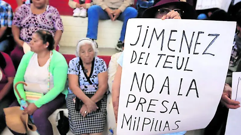 Protesta contra presa Milpillas
